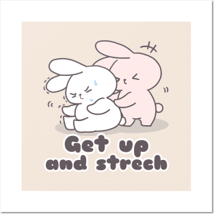 Stretching into the Day: Rise and Shine, Bunny-Style! Posters and Art
